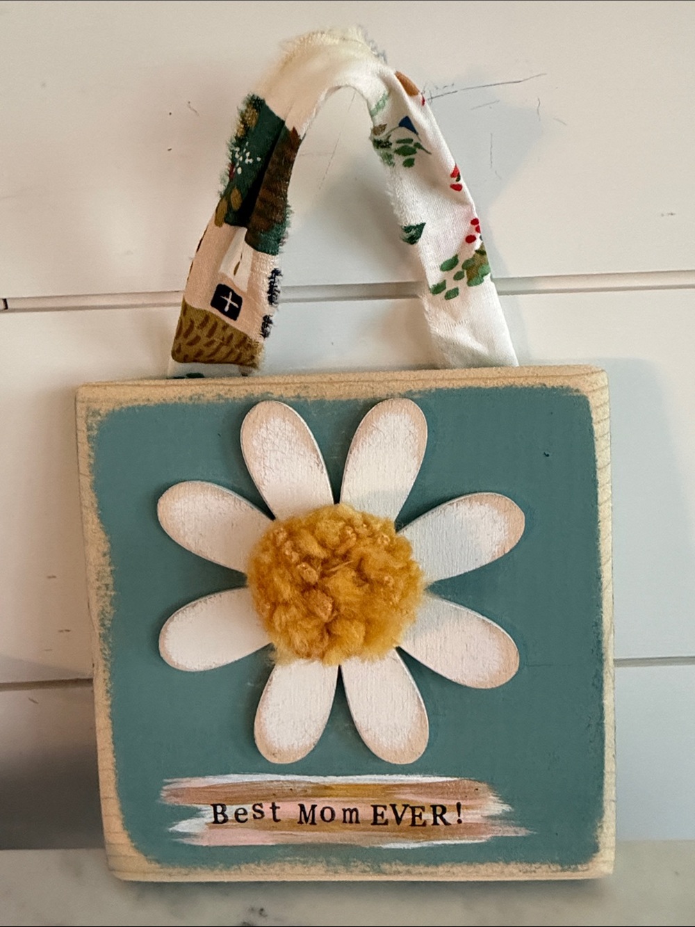 Wood Plaque Best Mom Ever! Hanging